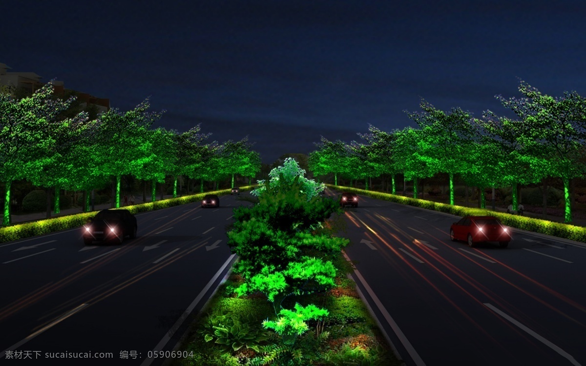 道路亮化设计 道路亮化 绿化带亮化 公园亮化 景观亮化 亮化设计 环境设计 建筑设计