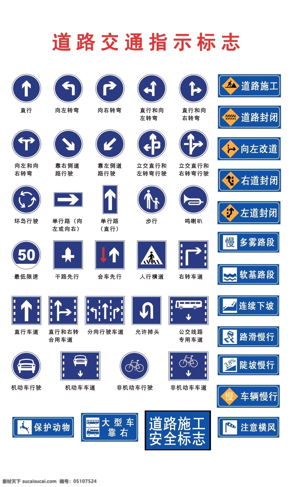 道路交通 标志 指示 道路交通标志 指示标志 道路交通安全 指示标志展板 展板模板 广告设计模板 源文件