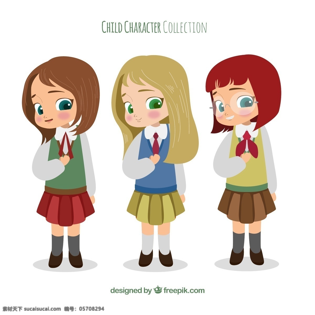 大眼睛女学生 人物 女孩 学生 儿童 女学生
