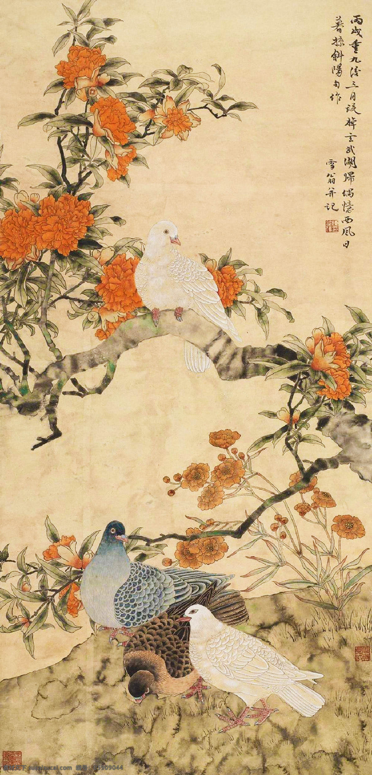 陈之佛工笔画 文化艺术 美术绘画 书画 稀世珍品 工笔 绘画 书法 绘画书法
