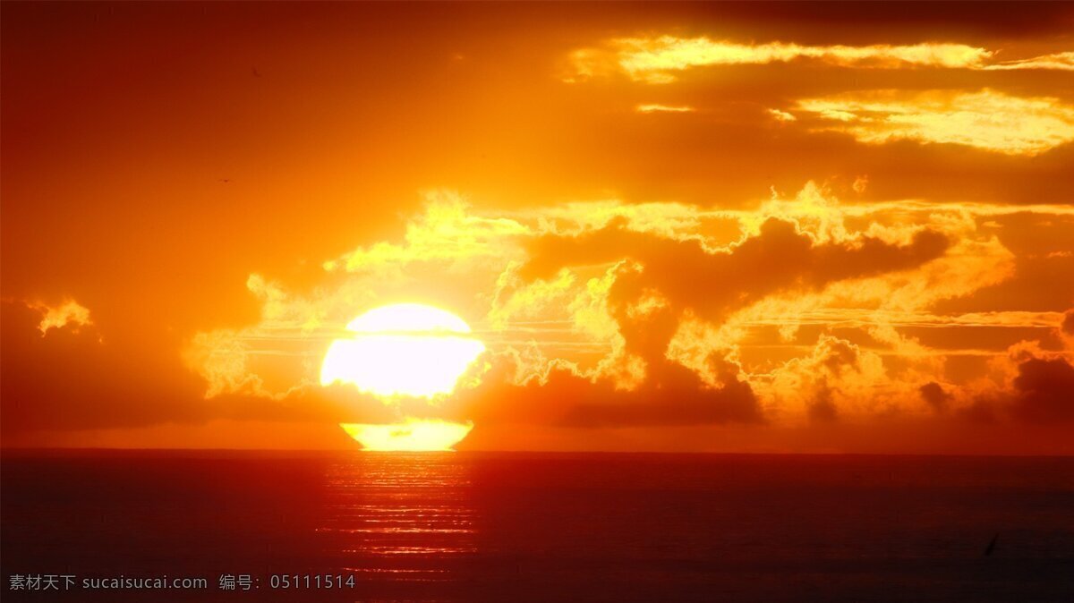 海上日出 彩霞 日出日落 云海 高清晰 摄影美图 自然风景 自然景观