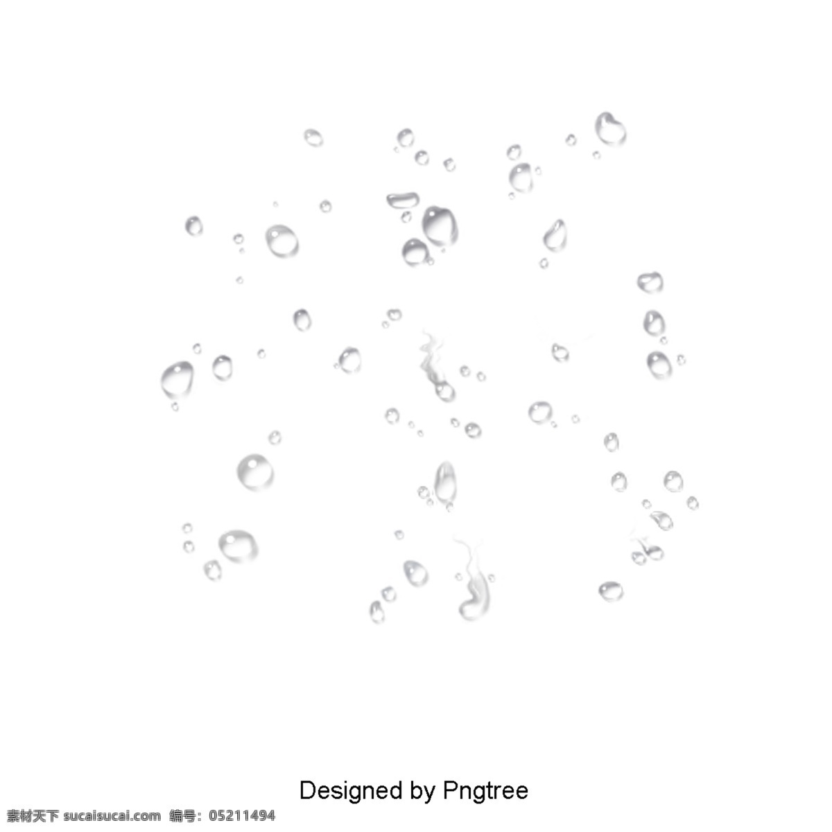 简单 水滴 元素 卡通 风格 水 液体 想法 图形 图案 抽象 矢量