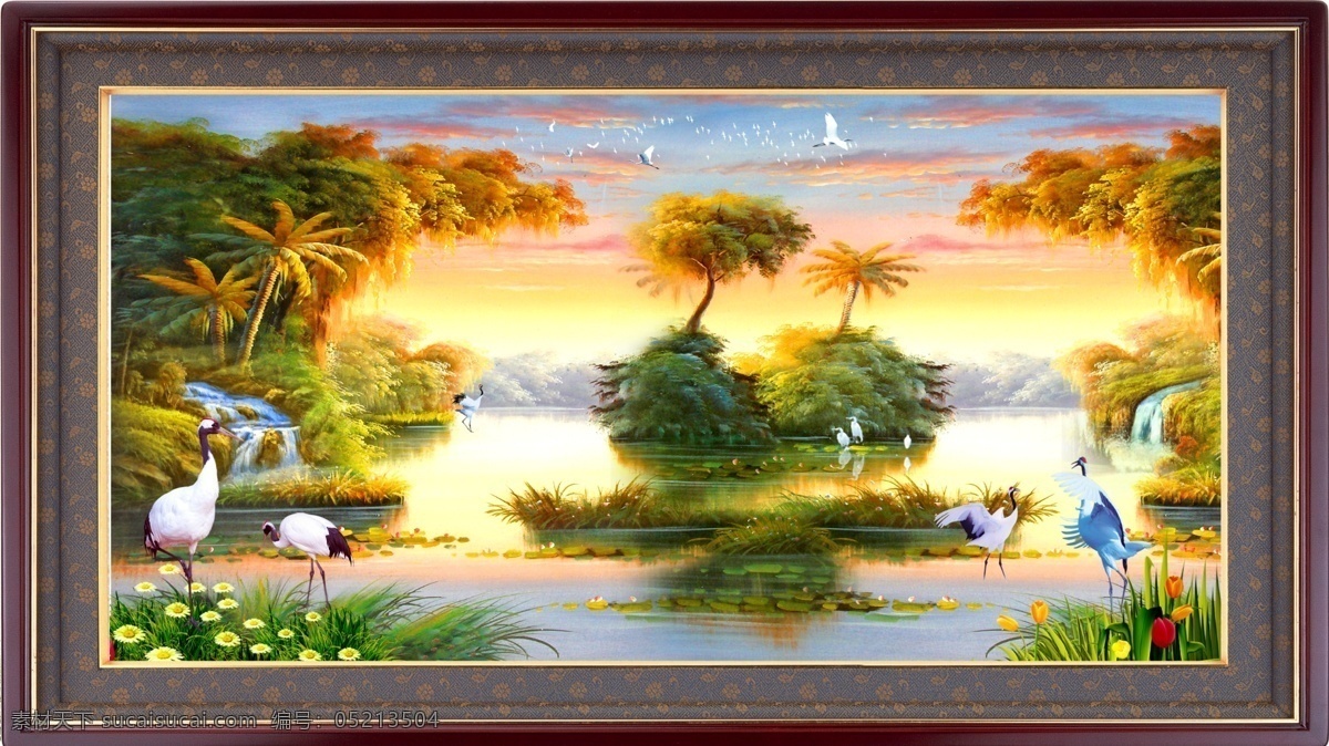 山水风景 油画风景 山水画 山水瀑布 风景油画 山水油画 油画山水 瀑布 油画 风景画 无框画 挂画 装饰画 天鹅 国画山水 国画 风景 风景图片 风景图 客厅画 大厅画 中堂画 分层