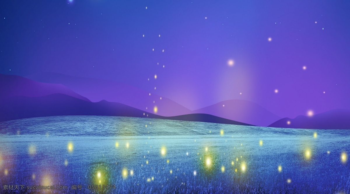 唯美 手绘 梦幻 夜晚 插画 背景 通用背景 梦幻背景 夜晚插画背景 广告背景 背景素材 背景展板 风景背景