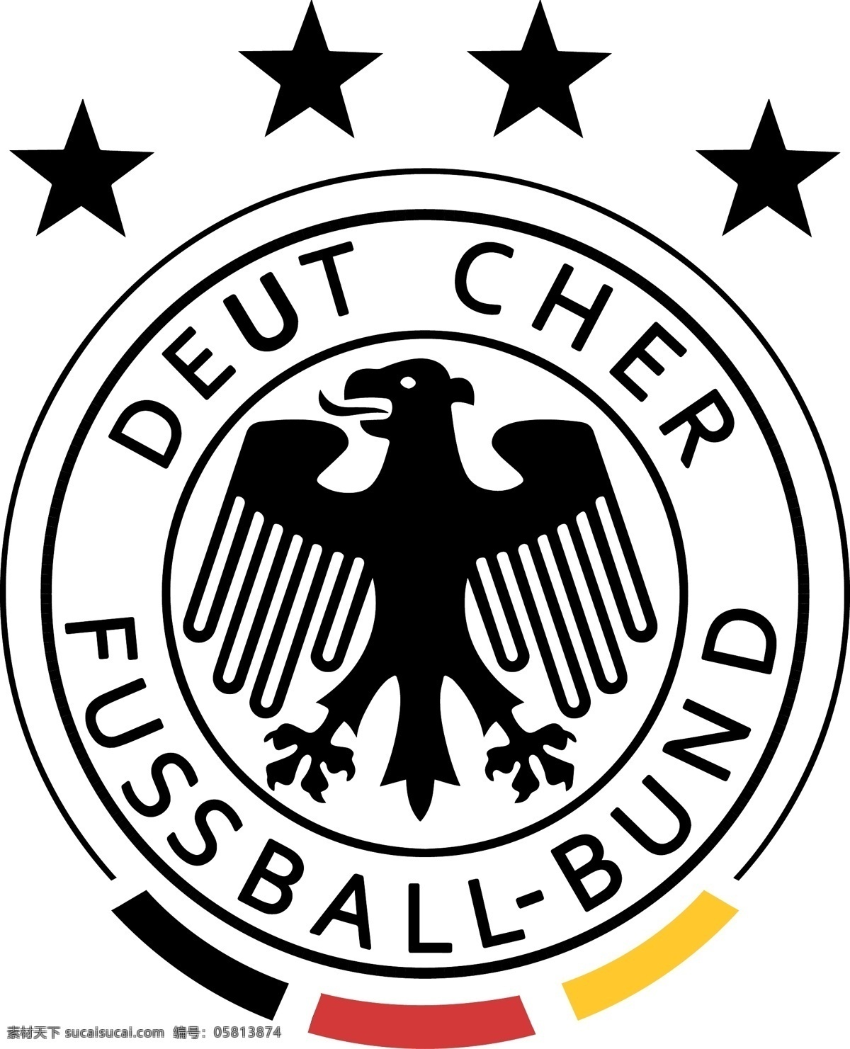 德国队 标志 四星 德国 国家队标志 德国队徽 德国队标志 足球 运动 足球标志 欧洲 世界杯 logo设计