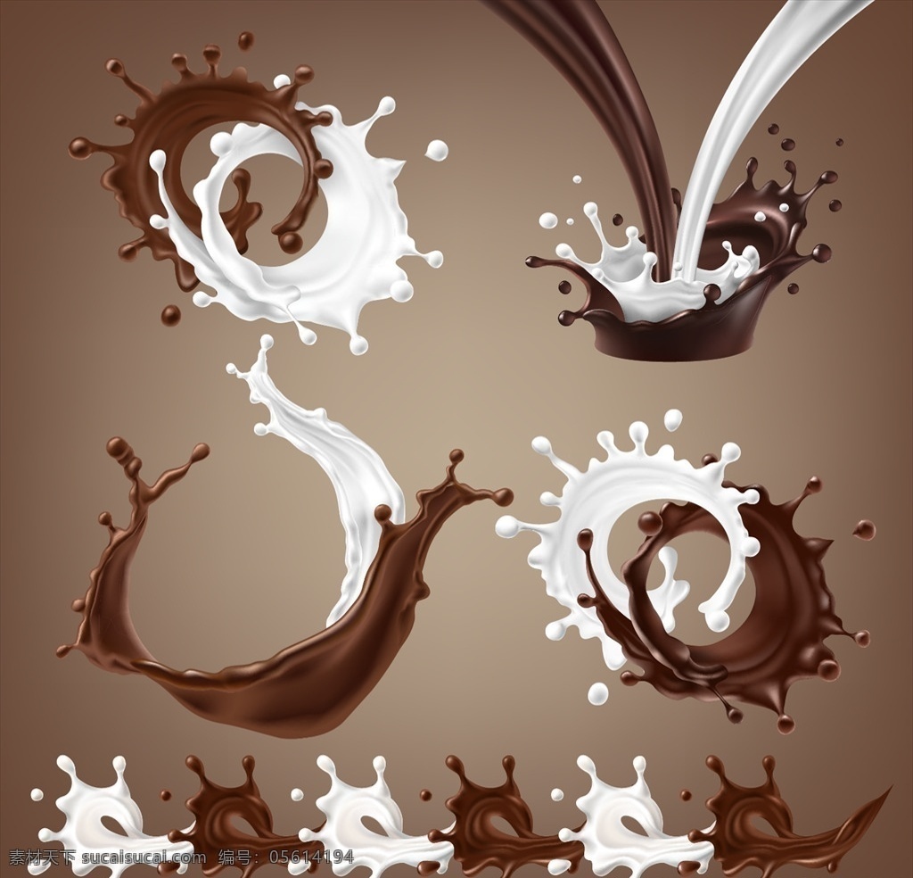 咖啡 奶 花 免 扣 奶茶 牛奶 海报 分层 巧克力 免扣 矢量 图 广告 底纹 飞溅 奶花 水花