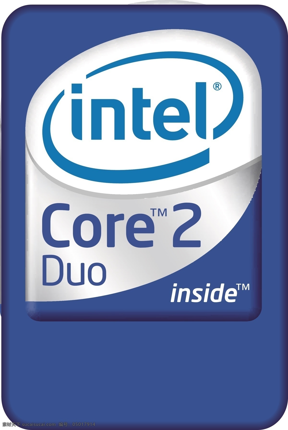英特尔 酷睿2 双核 intel inside core2 duo 白色