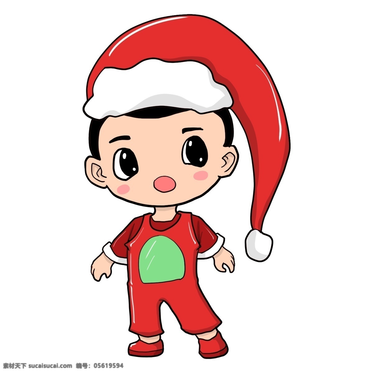 带 圣诞 帽 小孩 卡通圣诞帽 漂亮的圣诞帽 红色的衣服 手绘圣诞帽 漂亮的小孩 圣诞节插画