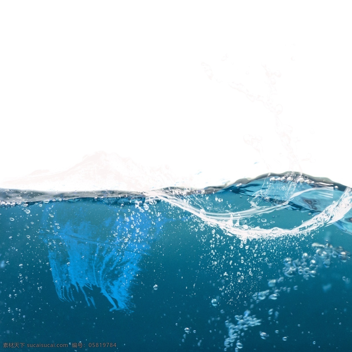 蓝色 透明 水花 水面 元素 动感 晶莹 蓝色水花 水珠 水滴 水浪