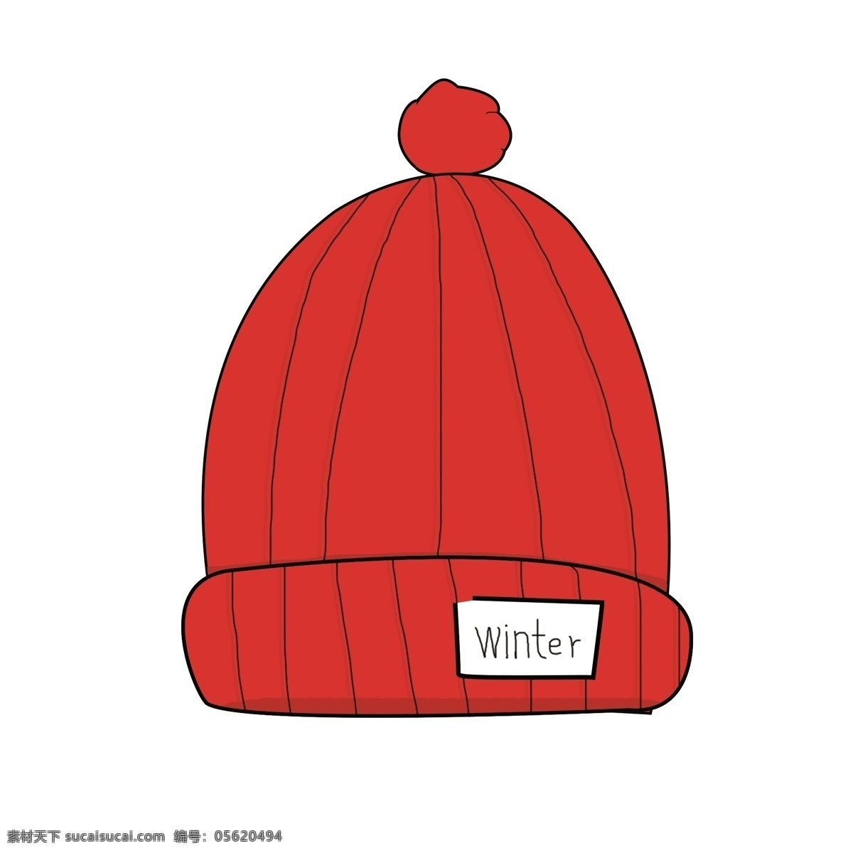 原创 手绘 冬天 帽子 商用 红色帽子 冬天元素 手绘元素 手绘帽子 冬天帽子
