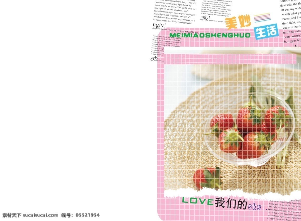 本本 本子 笔记本 草帽 草莓 封面 格格 广告设计模板 美妙 生活 模板 软抄本 纸面抄本 花盆 桦 美妙生活 叶子 花瓶 画册设计 源文件 其他画册封面