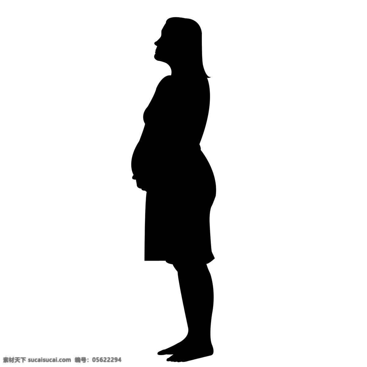 孕妇 剪影 图 矢量图 孕妇全身剪影 光影 黑白 插图 黑色 影子 矢量 全身 母婴 妇女