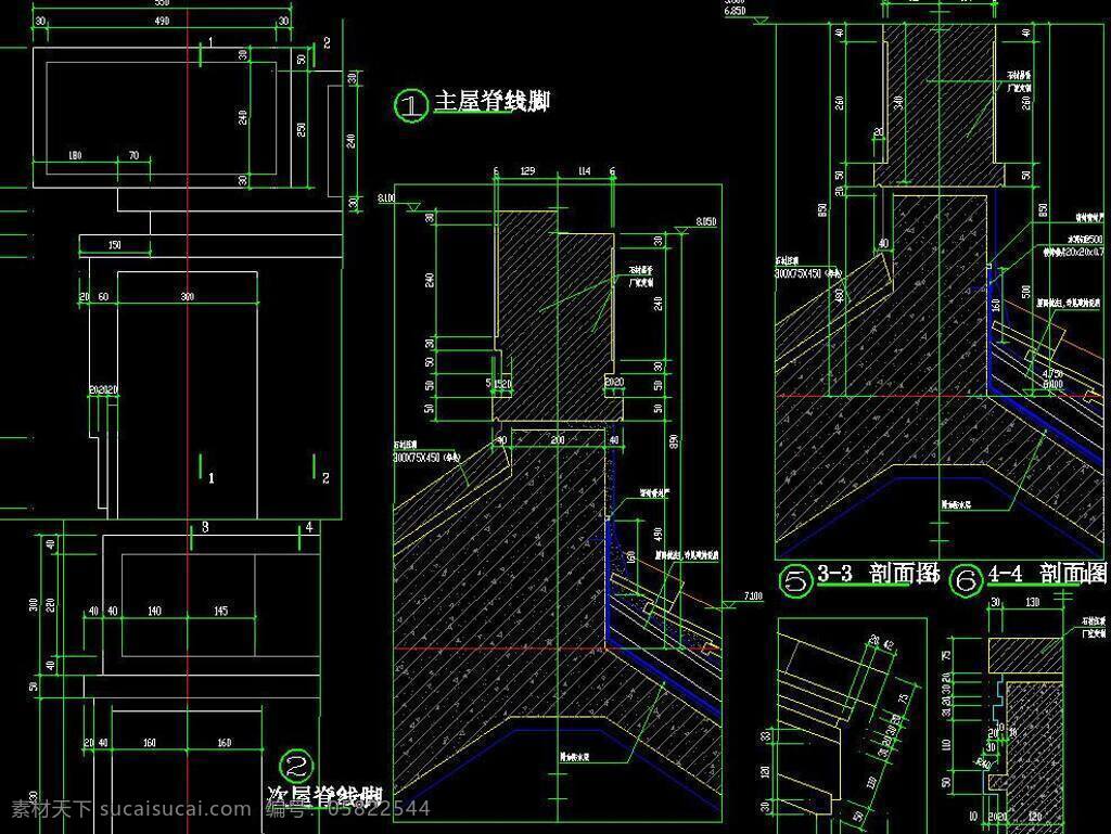 传统风格 传统建筑 饭店 仿古 古典 古建筑 环境设计 建筑设计 酒店 源文件 中式酒店 屋脊详图 中式 中式风格 杭州 西 悦 榕 山庄 cad 图 dwg cad素材 室内图纸