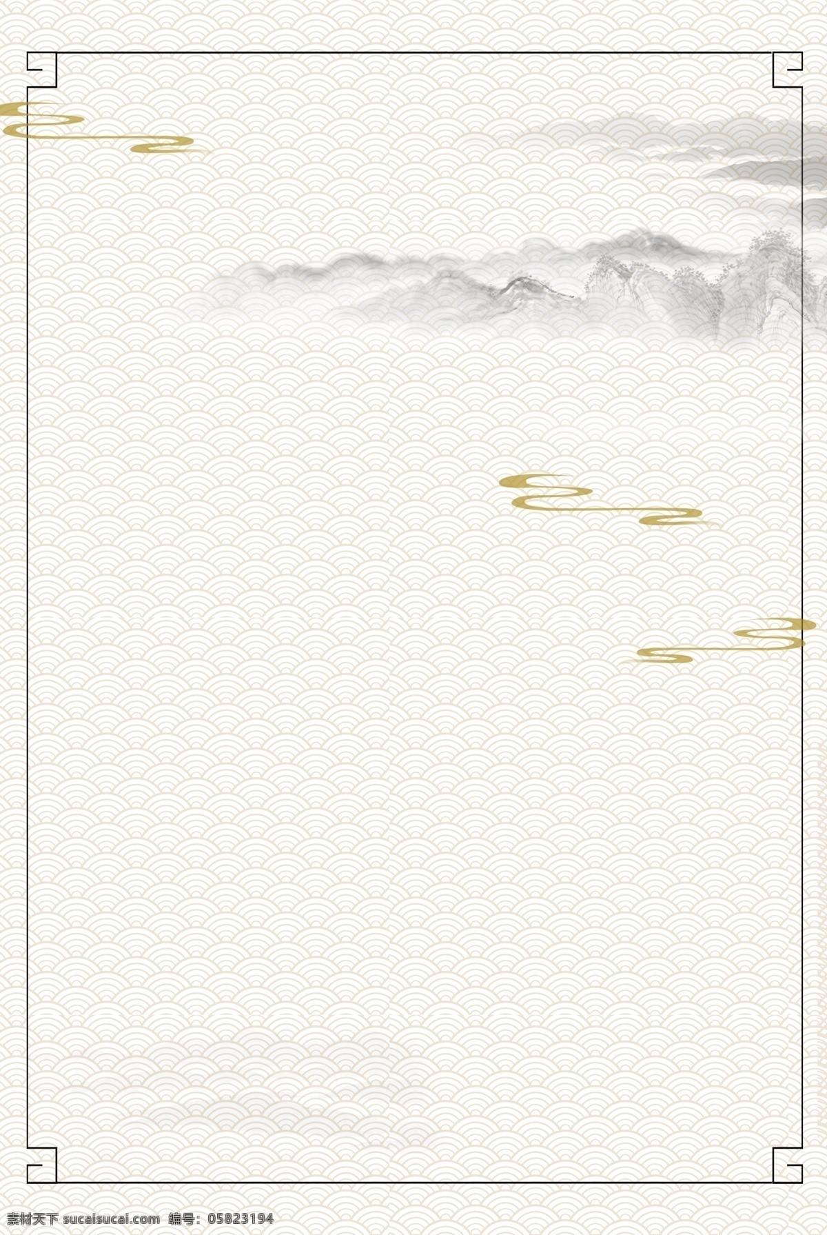 边框 荷花 怀旧 古风 广告 背景 图 黄色 中国风 复古 水墨 古典 水墨山水 传统 手绘 广告背景