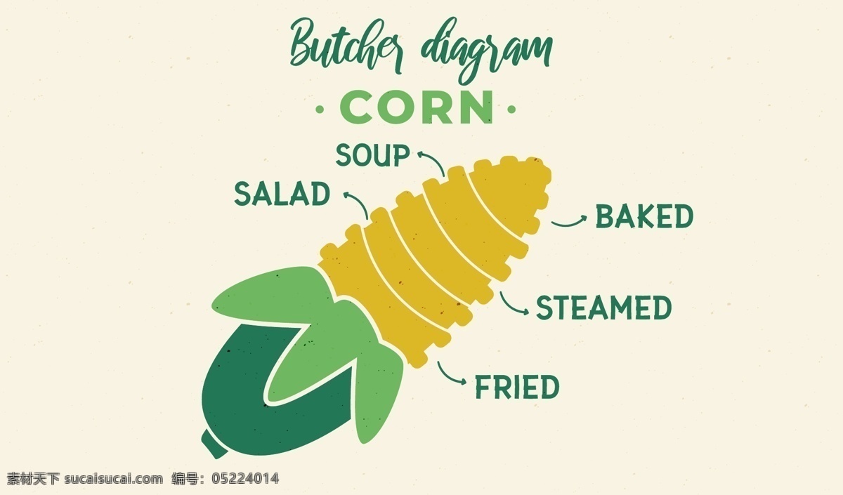 手绘玉米 玉米插画 矢量玉米 卡通玉米 玉米剪影 玉米切割 玉米用途 食物 生物世界 蔬菜