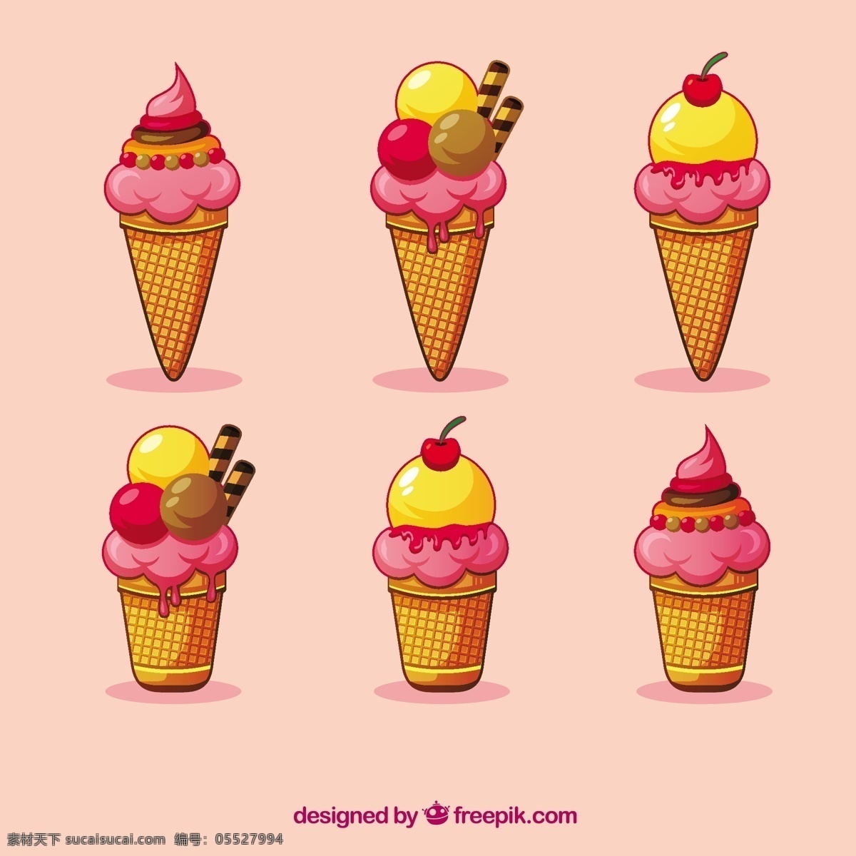 片 集合 得出 冰淇淋 食品 夏天 一方面 手绘 冰 甜 绘图 甜点 奶油 吃 拉 季节 锥 美味 夏季的味道 晶片 冷却 粉色