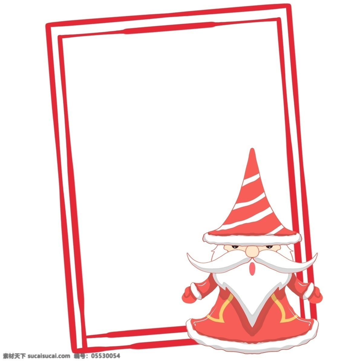 手绘 圣诞老人 边框 红色边框 圣诞边框 手绘圣诞老人 手绘边框 圣诞老人插画 圣诞老人边框