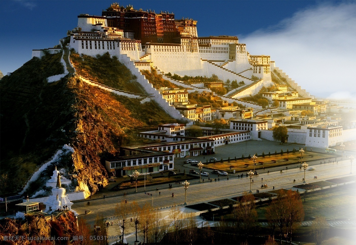 布达拉宫 布达拉宫平面 布达拉宫全景 高山 风景 旅游 bdlg 建筑 高山素材 建筑素材 psd分层 自然景观 建筑园林