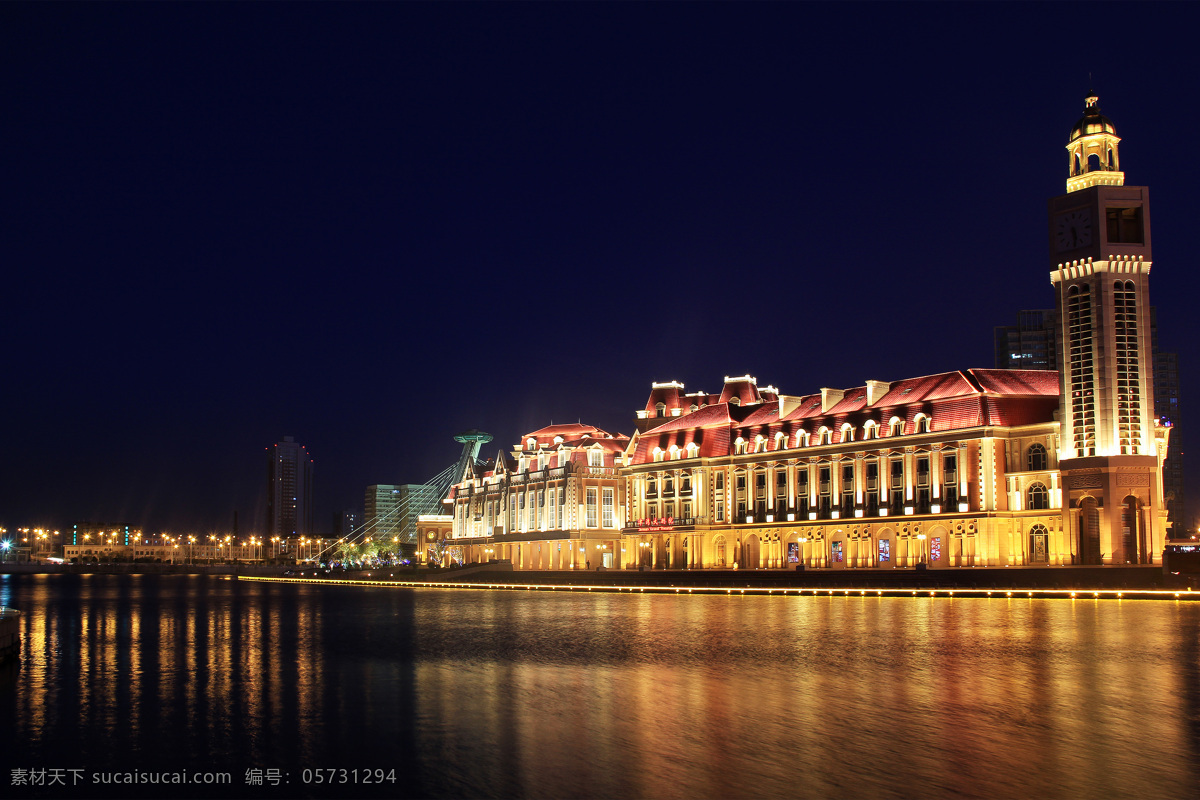 津湾广场夜景 津湾广场 天津津湾广场 天津海河夜景 海河夜景 建筑摄影 建筑园林