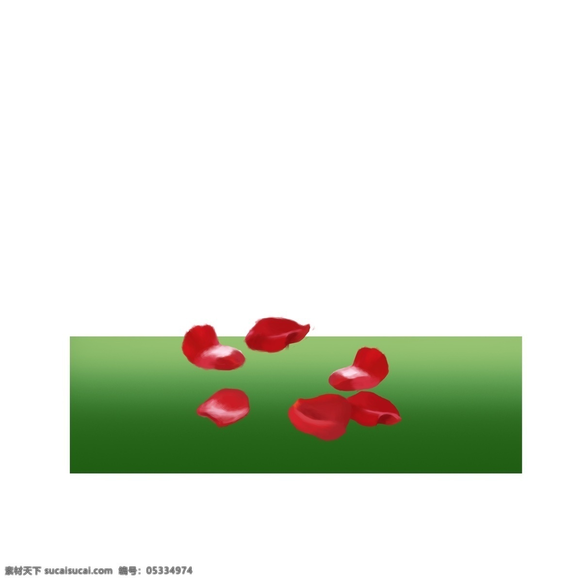 草地 通用 词 玫瑰 花瓣 通用词 玫瑰花瓣 红色花瓣 红绿色系 卡通手绘 装饰图案 免扣图png
