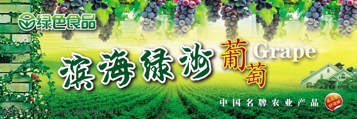 绿色葡萄 葡萄 草地 葡萄园 广告设计模板 源文件库 分层