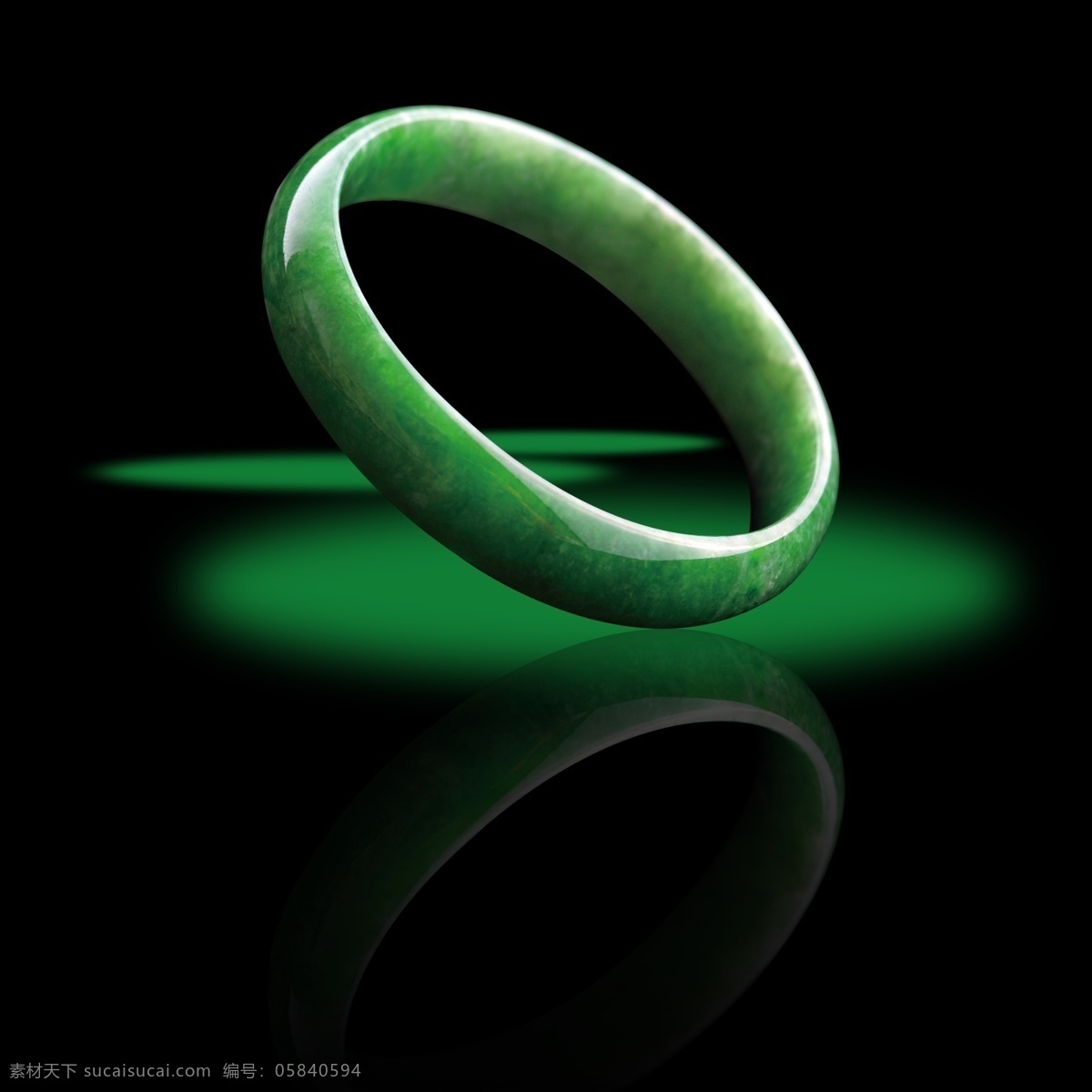翡翠手镯 绿色 分层 源文件