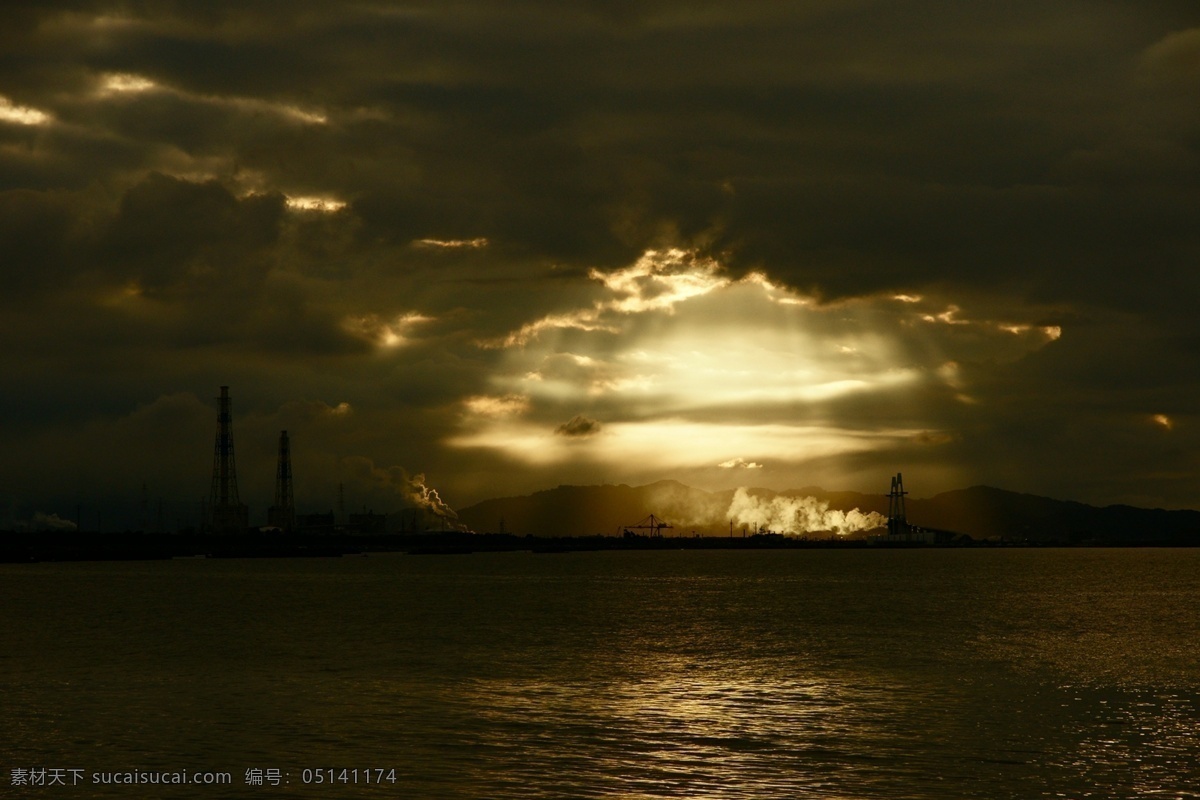 夕阳 下 港口 港湾 海景 摄影图库 田园风光 夕阳下 沿岸风光 烟雾 诗画般的家园 自然景观 风景 生活 旅游餐饮