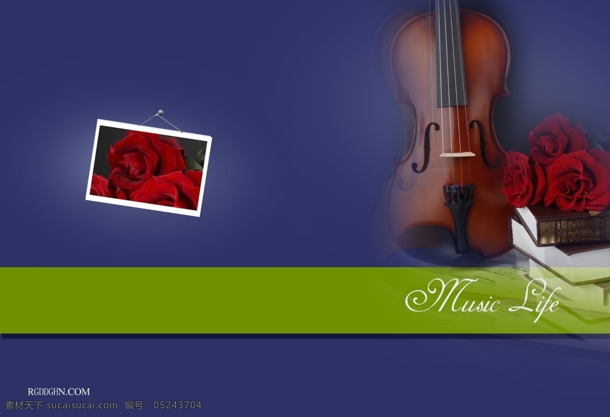 浪漫 封面 玫瑰 小提琴 原创设计 其他原创设计