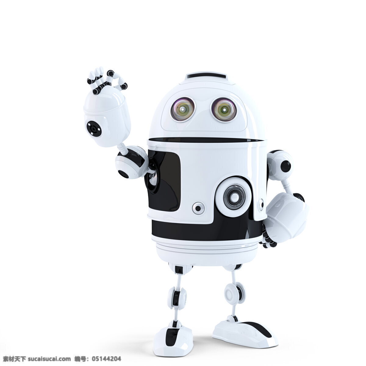 科技 3d 白色 机器人 智能 可爱 立体