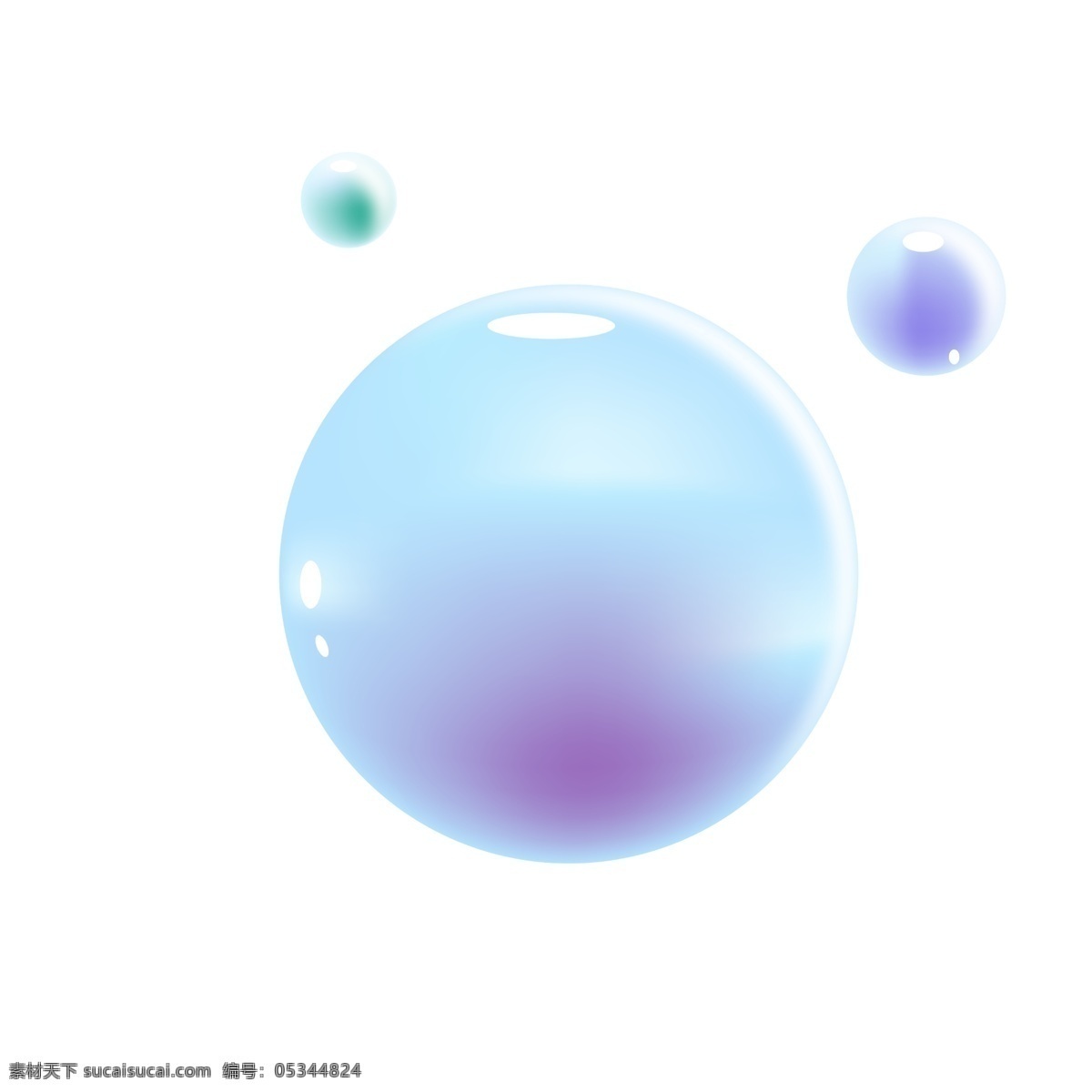 透明 蓝色 泡泡 插画 气泡 儿童