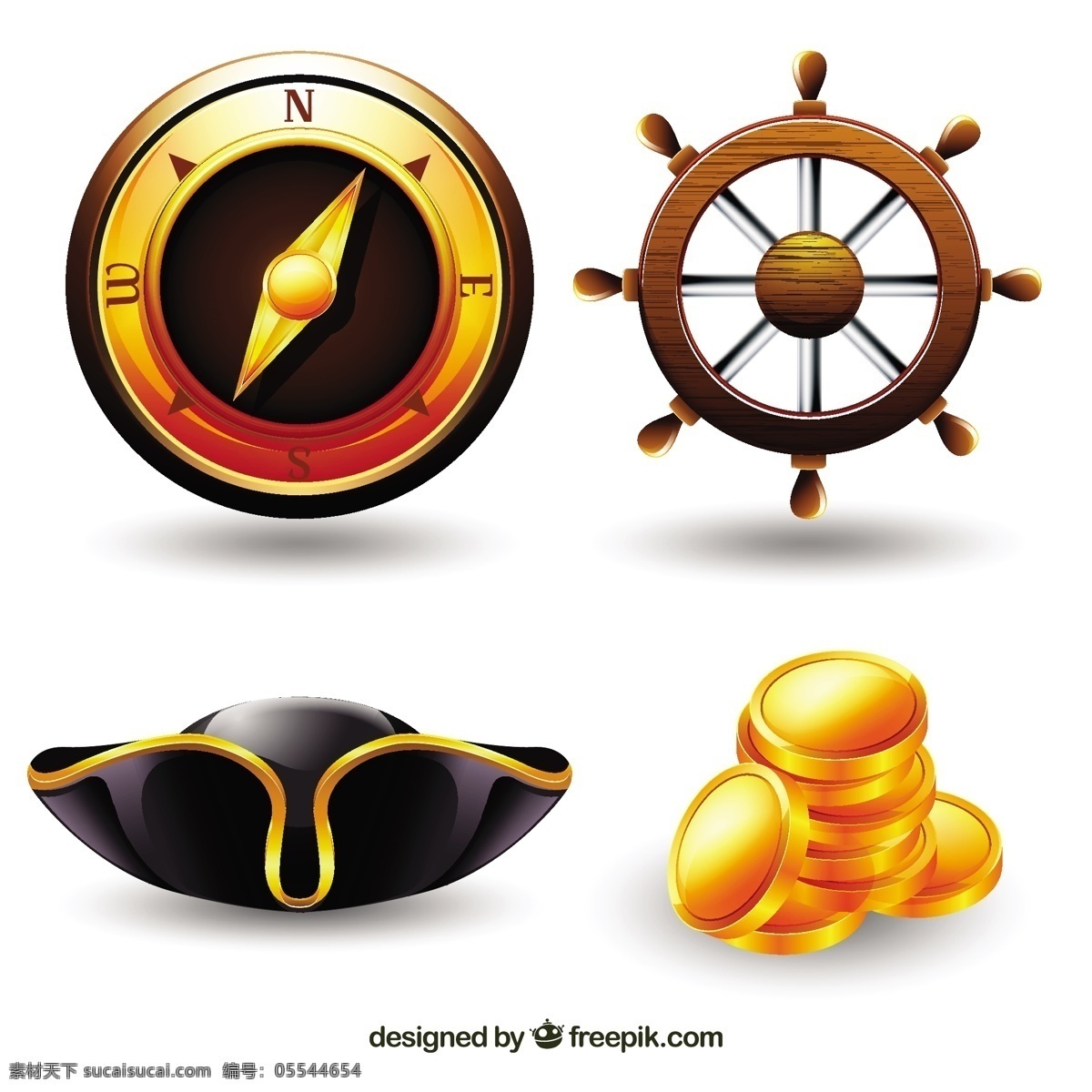 指南针 方向舵 海盗 元素 矢量 海盗元素 矢量素材