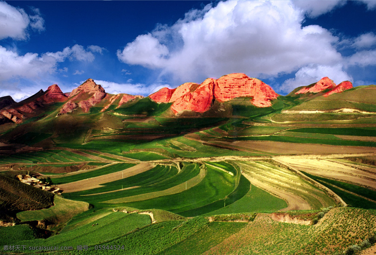 丹霞 地貌 西吉 火石 寨 西 吉 火 石 自然景观 田园风光 素材图片 摄影图库