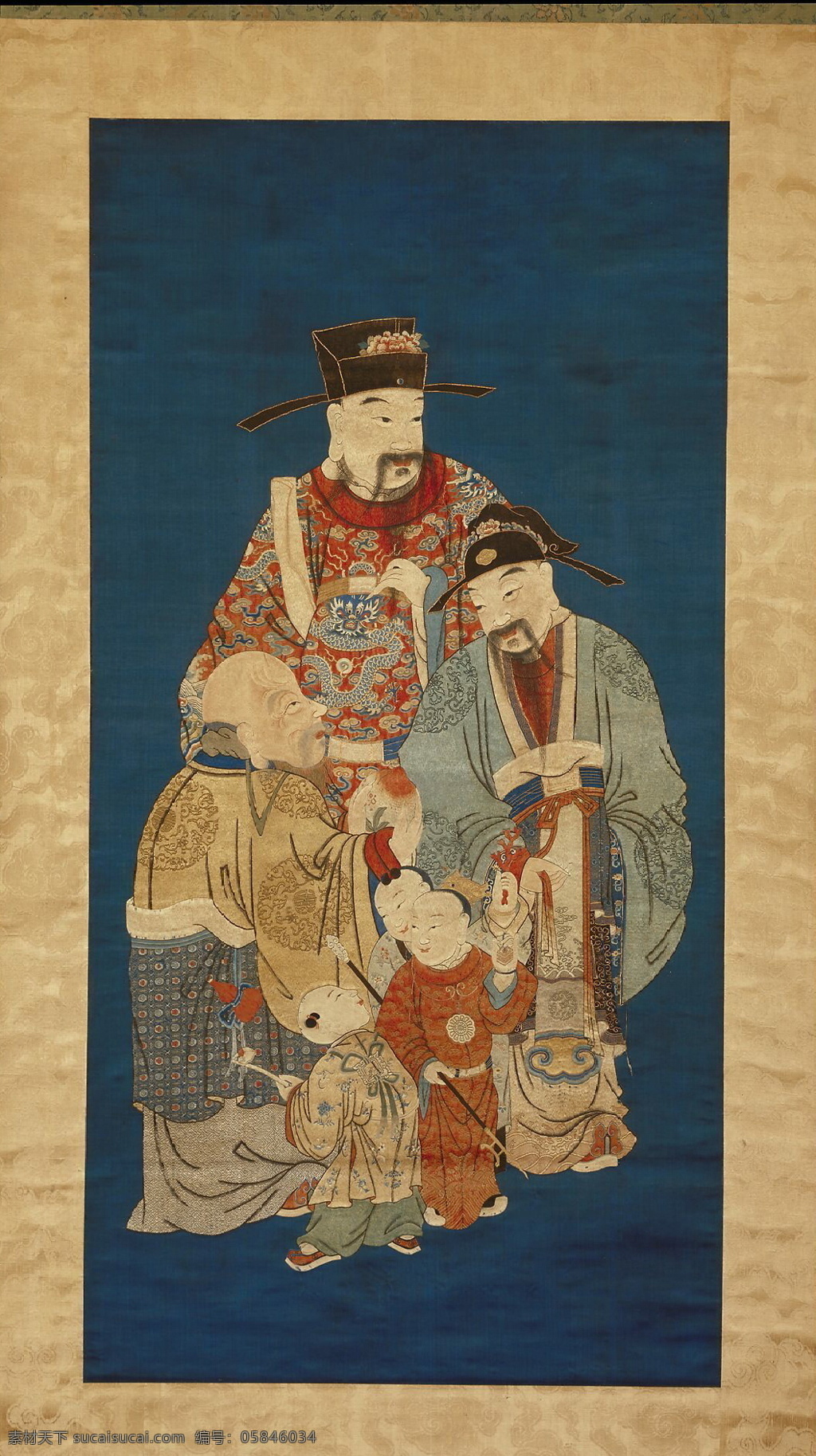 福禄寿 传统 古典 绘画 绘画书法 神仙 文化艺术 设计素材 模板下载 福禄寿三星