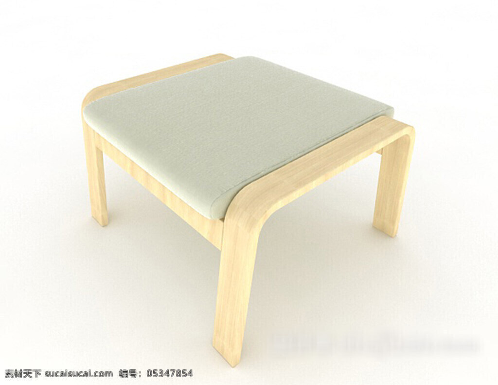 清新 小 板凳 3d 模型 清新小板凳 3d模型下载 3dmax 欧式风格模型 现代风格模型 白色