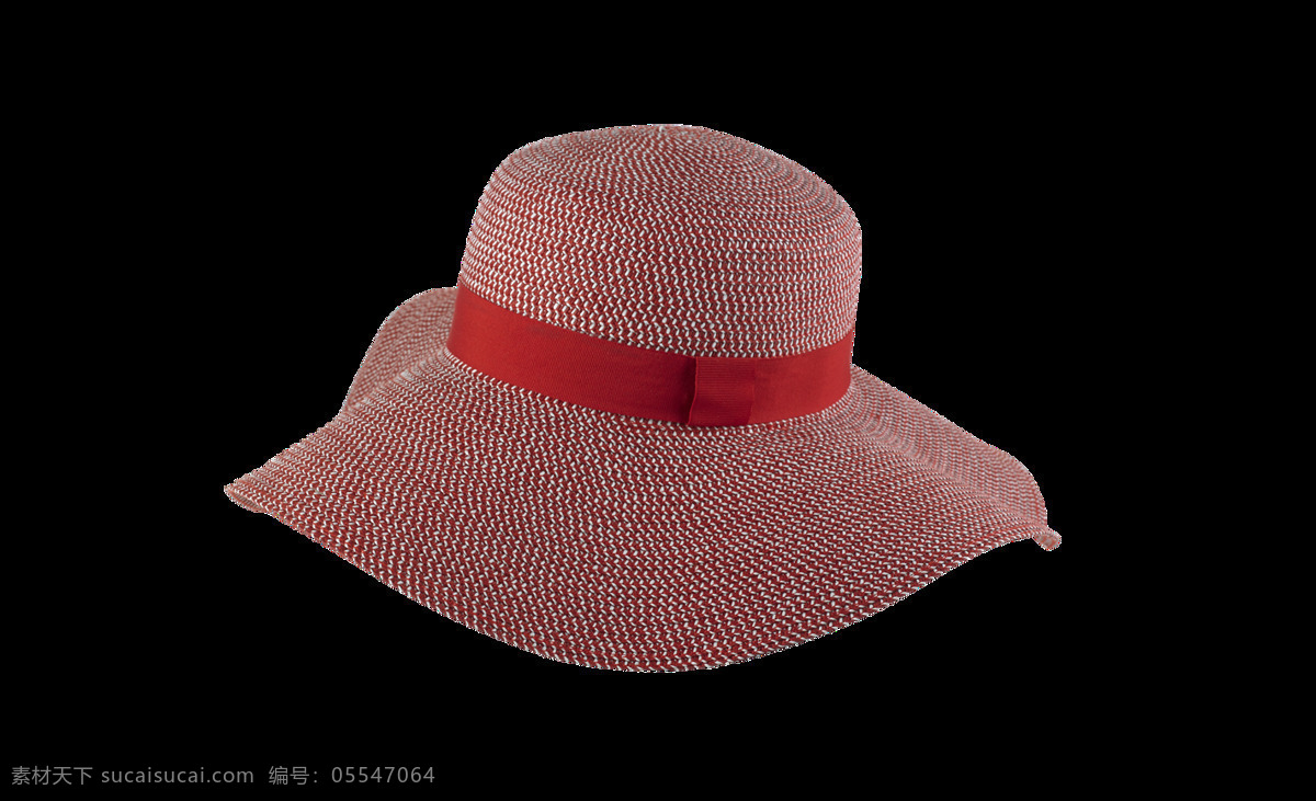 女士 红色 大 帽檐 防晒 帽 元素 png元素 大帽檐 帽子 免抠元素 透明元素