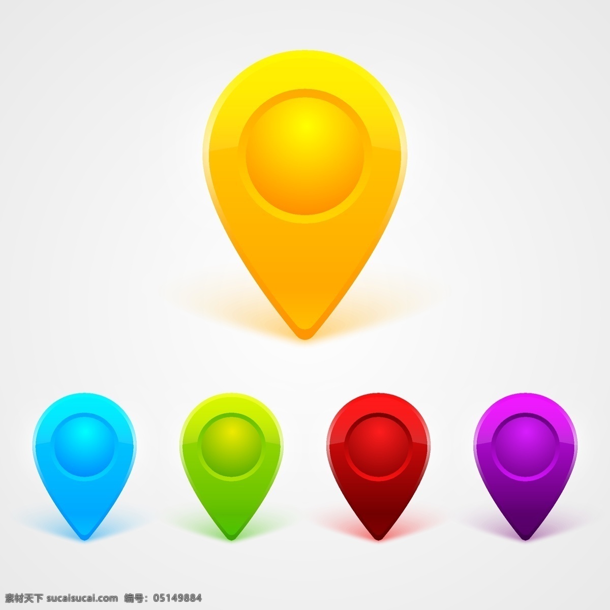 彩色地图针套 箭头 图标 地图 按钮 互联网 三维 标志 丰富多彩 销 定位 搜索 全球定位系统 符号 标记 指针 导航 方向 地图图标 引脚 白色
