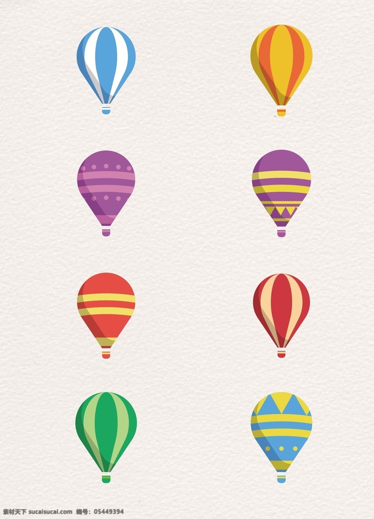 彩色 花纹 旅行 暖色系列 矢量图 条格状 装饰图 卡通 插图 创意卡通 飞行 卡通气球 浅色 热气球矢量 形状 圆弧 运动 生活百科 休闲娱乐