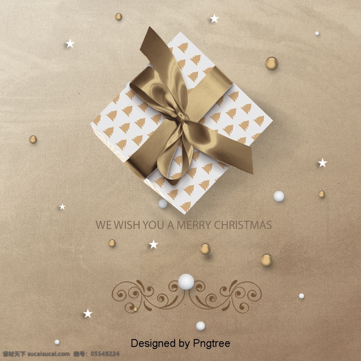 金色 丝带 包装 豪华 礼物 圣诞 卡片 彩色 巧克力 明星 背景 祝 圣诞快乐