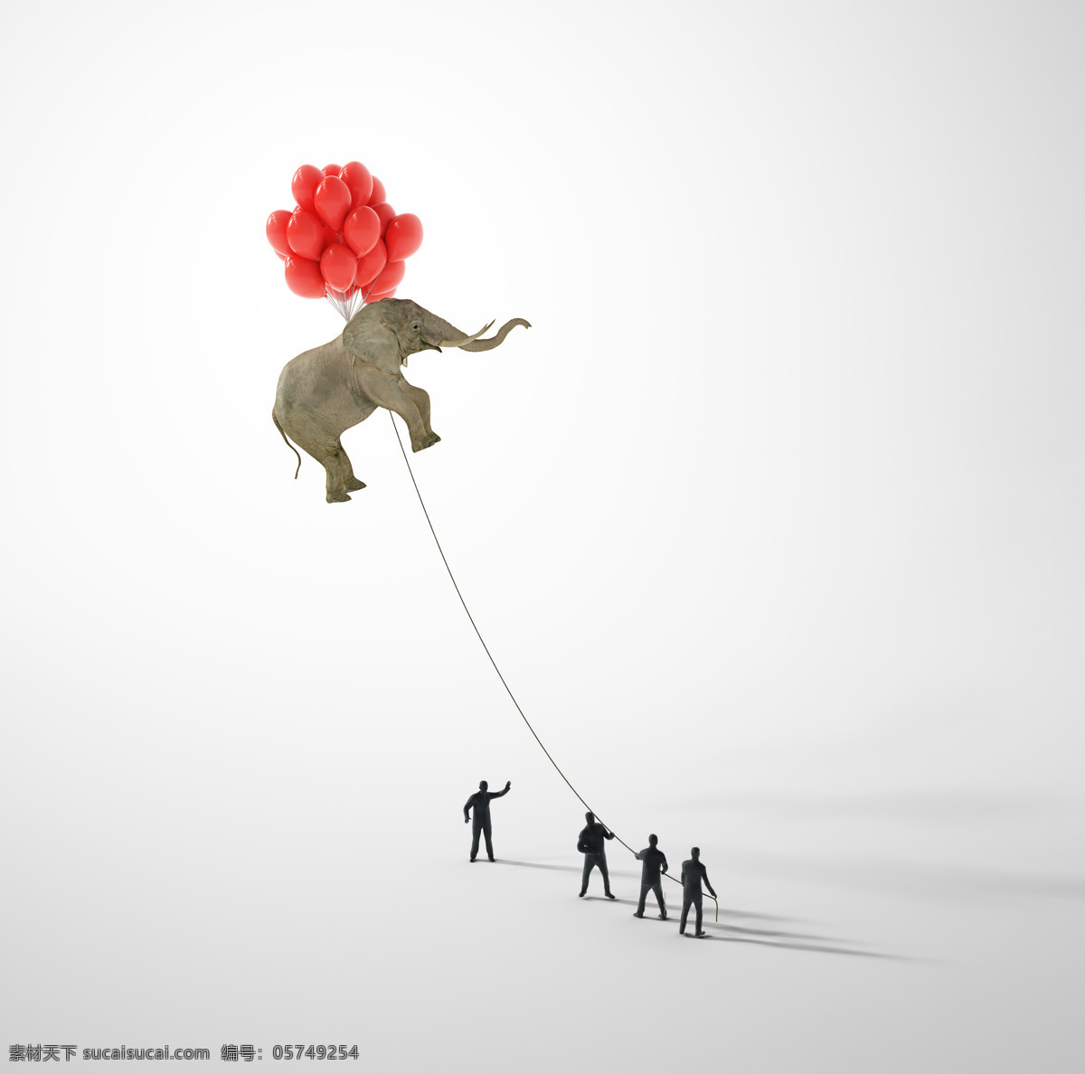 商务创意 大象 气球 放风筝 商务人物 领导人 领导者 领航者 领导 领航 商务 金融 人物 人士 职业人物 人物图库