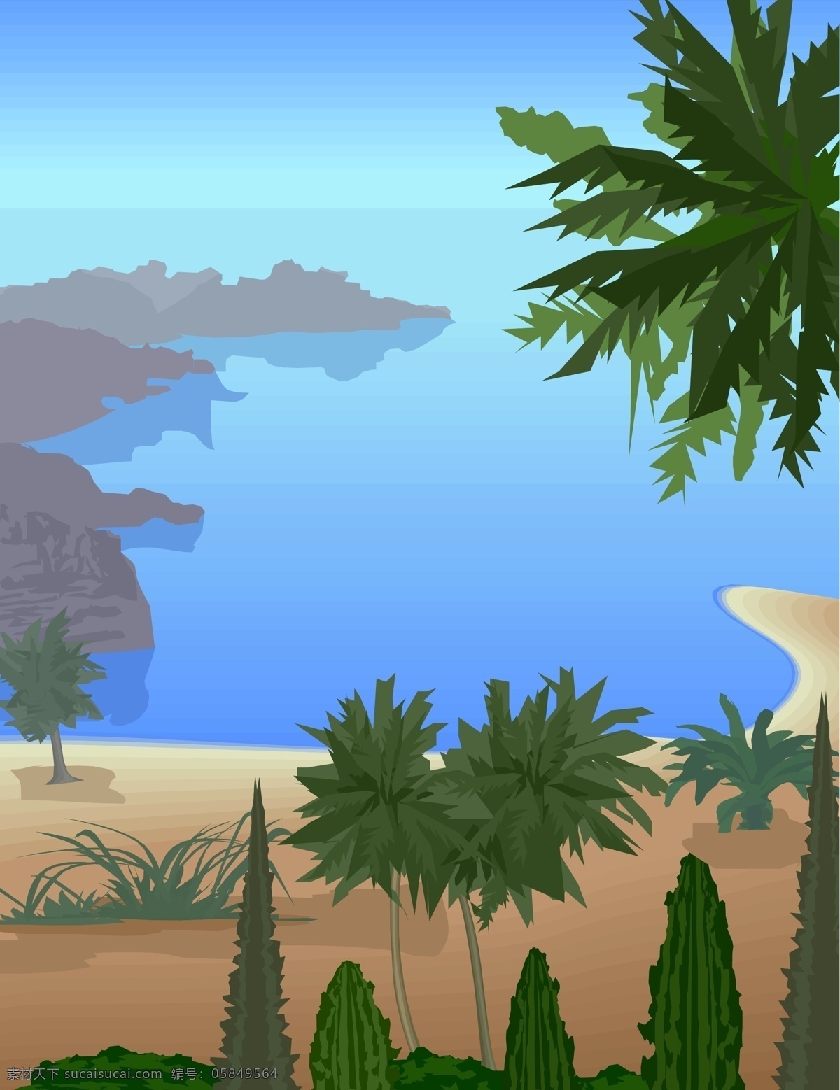 大海边风景 青色 天蓝色
