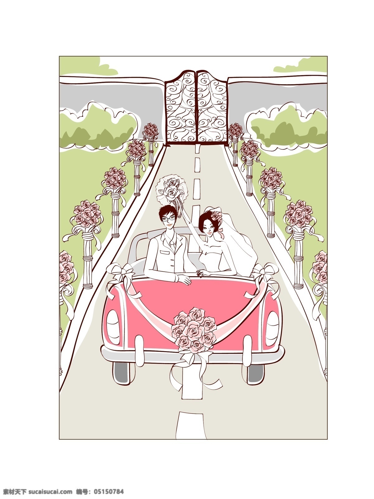 婚纱 插画 张 wedding 婚礼 婚纱礼服 结婚 卡通人物 新郎 新娘 矢量 矢量图 矢量人物