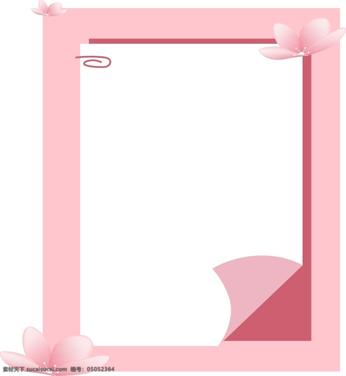 粉色 小 清新 纸张 边框 小清新 纸张边框 可爱的边框 文字框 粉色的花朵 漂亮的边框 优雅 花卉