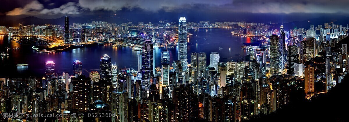 香港 维多利亚港 夜景 俯瞰 旅游摄影 国内旅游