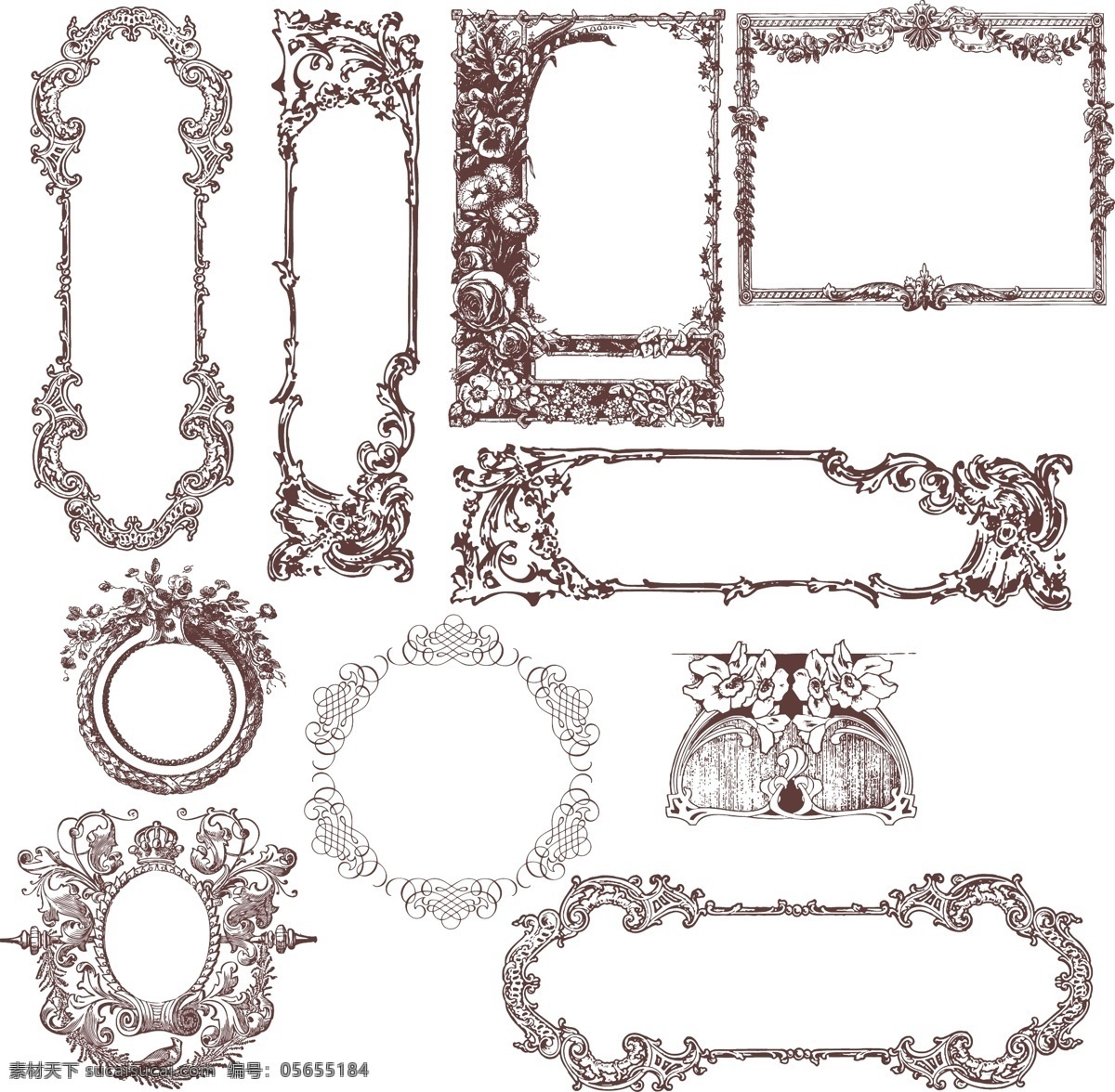 欧式边框 欧式 边框 花边 矢量 古典 花纹花边 底纹边框