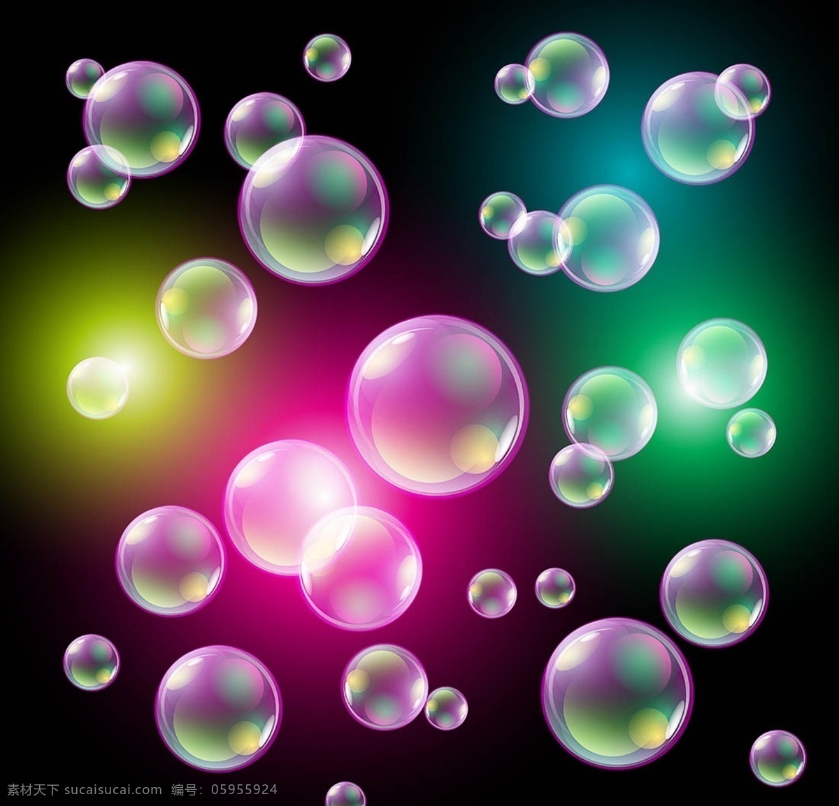 唯美 气泡 彩色 唯美气泡 气泡素材 彩色气泡
