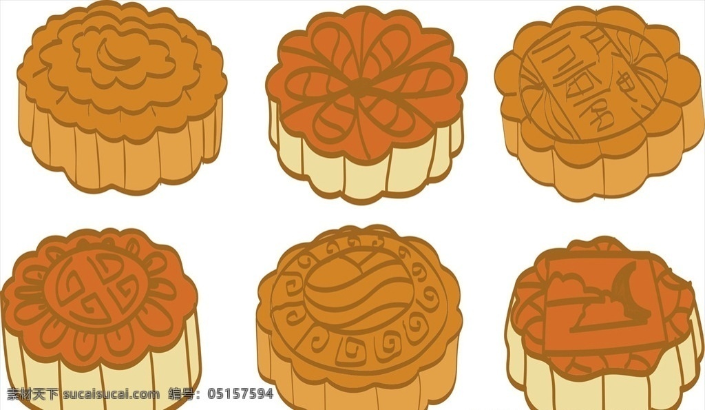 中秋月饼图片 月饼 中秋月饼 线条 黄色月饼 传统月饼