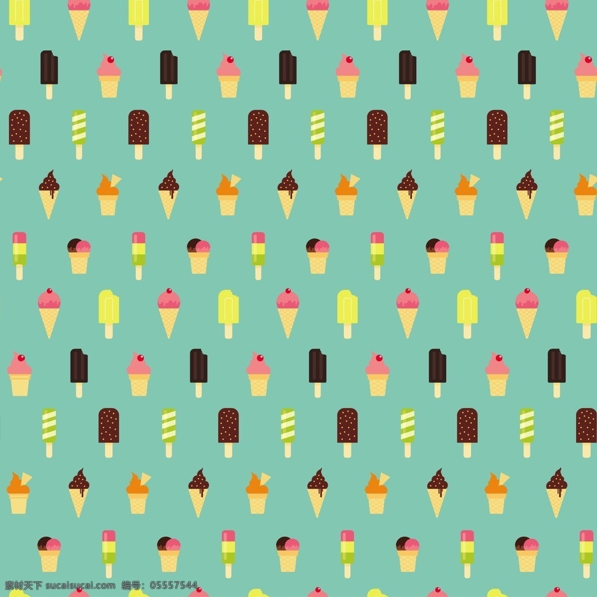 彩色 冰淇淋 图案 背景 食物 夏季 质地 颜色 壁纸 冰 装饰 色彩背景 吃 无缝图案 糖 无缝 奶油 纹理背景