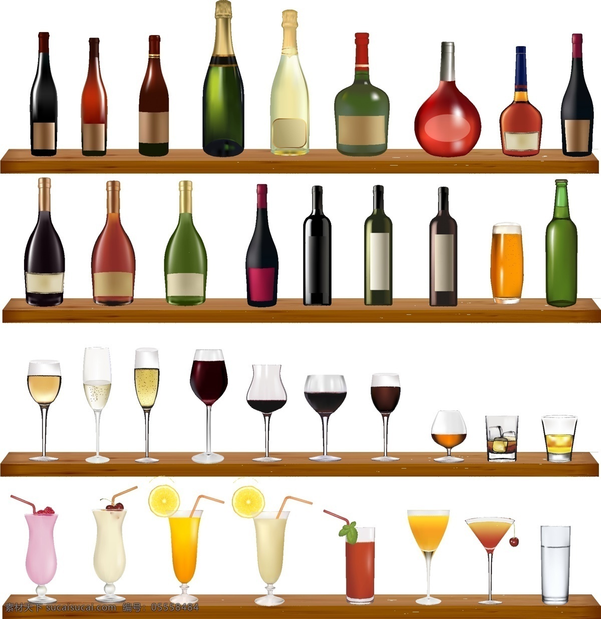 酒瓶 酒杯 葡萄酒 高脚杯 玻璃杯 标志图标 其他图标