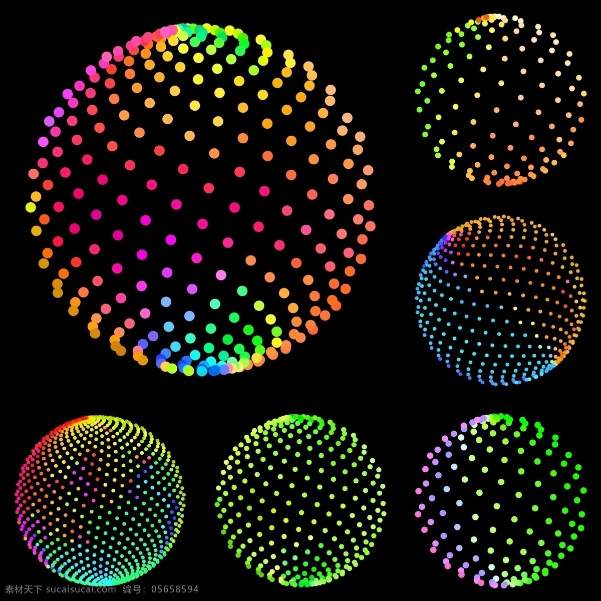 多彩 空间 领域 背景 矢量 材料 动力 技术 立体感 球 球体 丰富多彩 点转动 矢量图 花纹花边