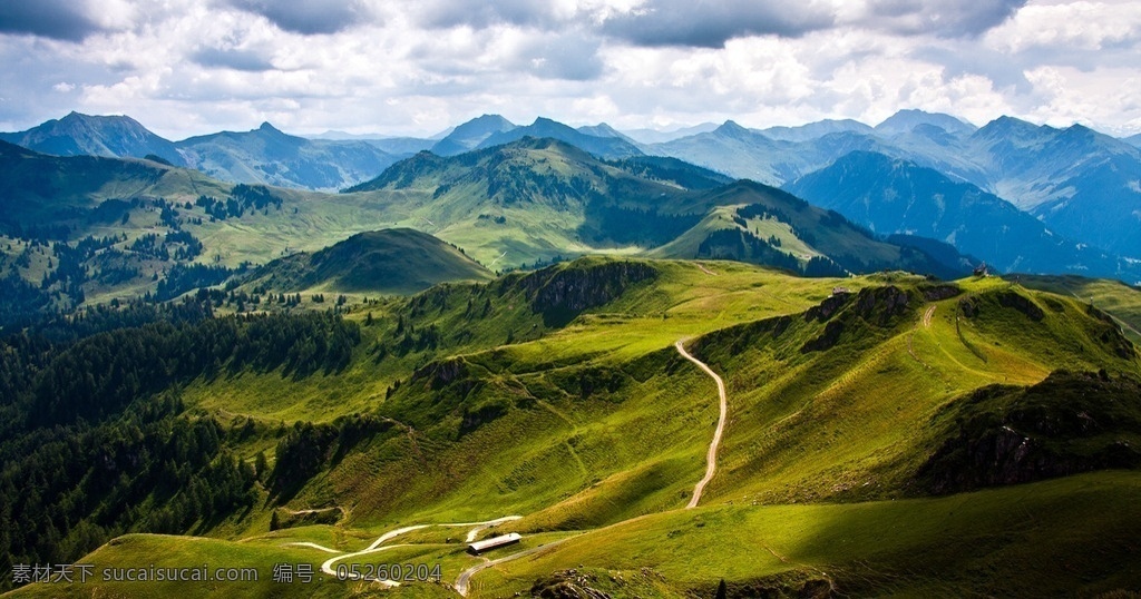 山川 小道 崎岖 山路 群山 旅游摄影 国内旅游